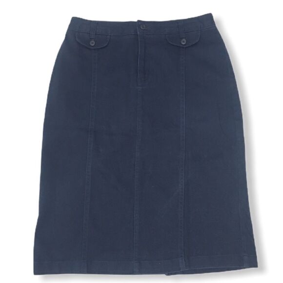 Lands’ End Navy Blue Pencil Skirt - Picture 6 of 6